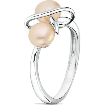 Image 1 of Swan Сребърен пръстен с розови перли и цирконий FN562RR Swan