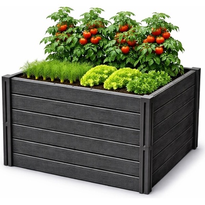 PROSPERPLAST Vyvýšený záhon 2 ks BASE PLANT 75,6 cm, antracit