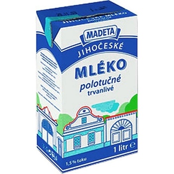 Madeta Trvanlivé polotučné mléko 1 l