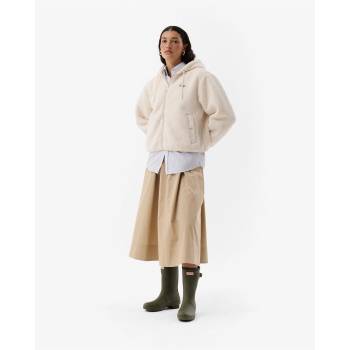 Hunter Поларено горнище с цип Hunter Women's Borg Full Zip Fleece - Antique White