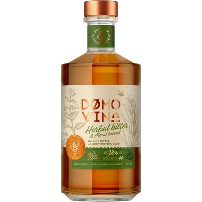 Domovina Bylinný Bitter z Medovinového Suda 38% 0,7 l (čistá fľaša)