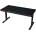 LORGAR Dual-motor sit/stand adjustable-height gaming desk with wireless charger, RGB lighting, control panel, and USB ports, solid tempered glass tabletop, black (LRG-DP80G)