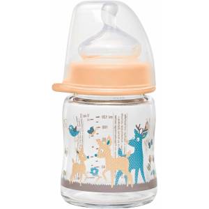 Nip Бебешко стъклено шише NIP - Flow S, 0 м+, 120 ml (4000821350663) - ozone