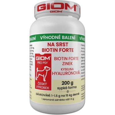 Giom Na srst Biotin Forte 180 tbl – Zboží Dáma