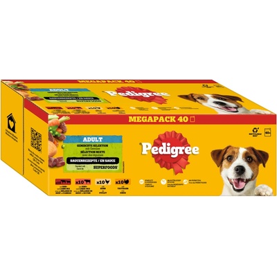 Pedigree mixed selection v omáčke 4 druhy 40 x 100 g