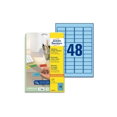 Avery Zweckform L6039-20 45,7 x 21,2 mm, 960 ks, modré