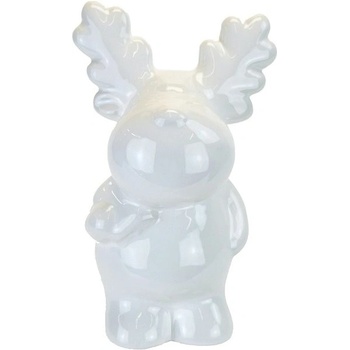 DOMMIO Keramický sob biely 11 cm