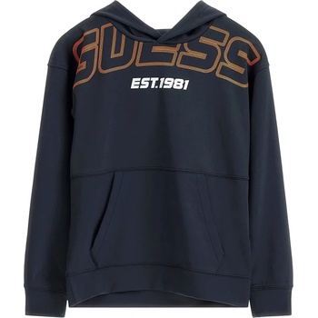 Image 1 of GUESS Суичър в черно за момче с оранжев надпис Guess