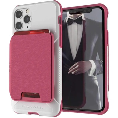 Ghostek Exec 4 Case - удароустойчив кейс с отделение за карти за iPhone 11 Pro Max (розов)