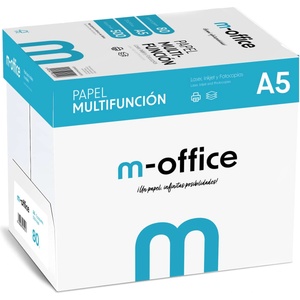OFITURIA A5 Paper 80g 5 Pack of 500 Sheets Multifunction Paper for Inkjet and Laser Printers A5 Sheets 148 x 210mm Ideal for Office and Home m-office (2500 Sheets) - COM0593 (COM0593)