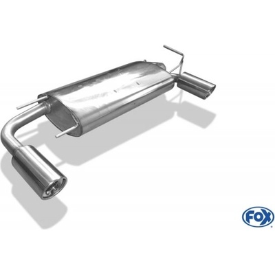 FOX Nerezový koncový tlmič s vyústením na obidvoch stranách 1x100mm (Typ 17) NISSAN Murano Z50