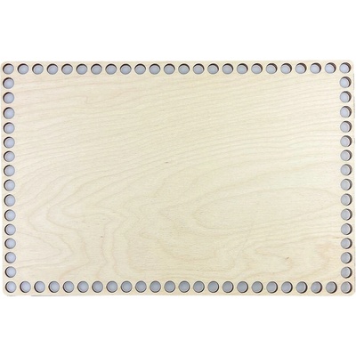 Pro Háčkování Dno na košík obdélník 30x20 cm bříza