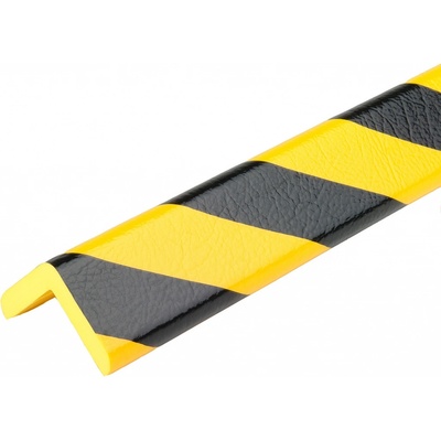 DP 11120 Varovný a ochranný profil 8 - 4,7x4,7x500 cm Čierna-Žltá