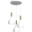 Luminex Пендел NOAK 3xE27/15W/230V бял/златист (LU3898)