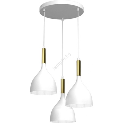 Luminex Пендел NOAK 3xE27/15W/230V бял/златист (LU3898)