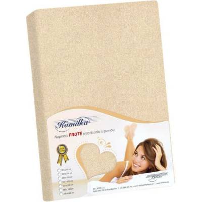 Bellatex Froté prostěradlo béžové 90x200x40