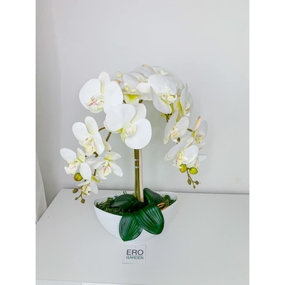 Umelá Orchidea 2 Farba: Biela