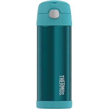 Thermos FUNtainer Термо бутилка със сламка, 470 мл, тюркоаз (120025)