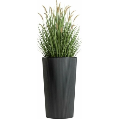 HowHomely PLASTOVÝ KVĚTINÁČ URBANIKA ECO 57X29,5 CM ANTRACITOVÁ