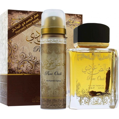 Lattafa Perfumes Pure Oudi Darčeková sada unisex EDP 100 ml a deospray 50 ml