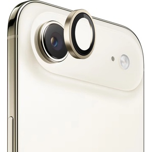 Blueo Протектор - Камера за iPhone 17 Air - Син - Оригинална метална рамка със стъклени лещи - Златен