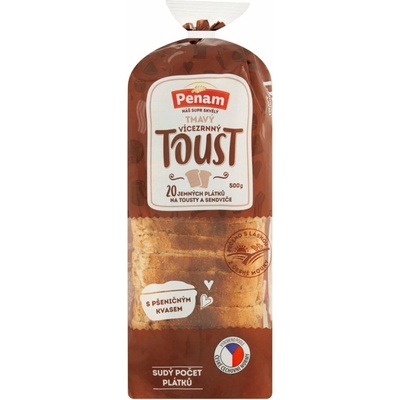 Penam Chlieb toastový tmavý viaczrnný 500g