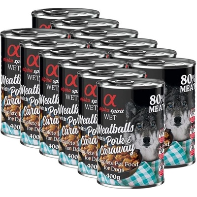 Alpha Spirit Meatballs - Свинско с кимион 12 x 400 г