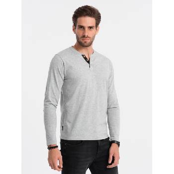 Ombre Clothing Сива мъжка риза с копчета Ombre Clothing HENLEY Ombre Clothing | Siv | МЪЖЕ | S