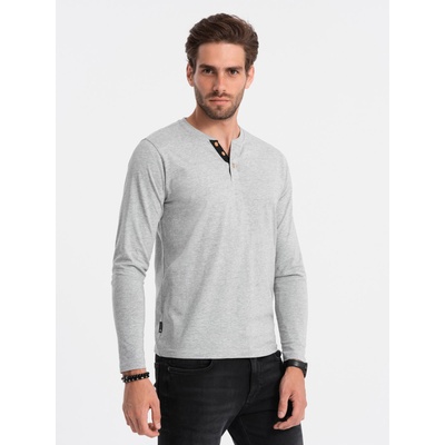 Ombre Clothing Сива мъжка риза с копчета Ombre Clothing HENLEY Ombre Clothing | Siv | МЪЖЕ | S