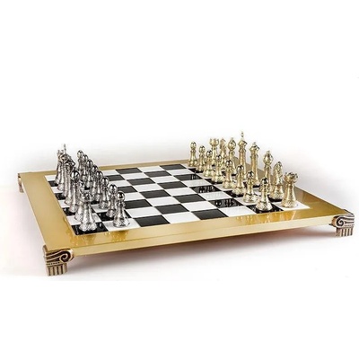 Table Games Луксозен шах "Manopoulos" - Staunton, златист/сребрист (44x44 см) (S33BLA)