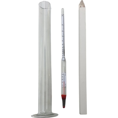 AgroGradinaBG Спиртомер с температурна корекция 0-100° + цилиндър 250 мл