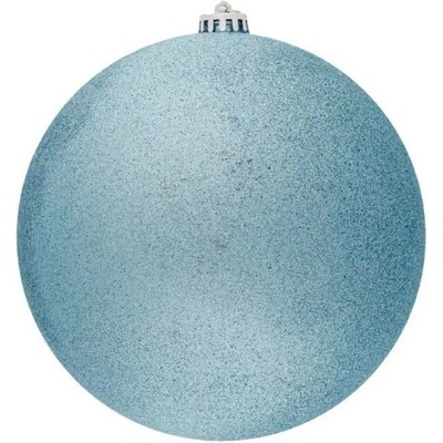 DECOLED Velká vánoční ozdoba 30 cm plastová koule světle modrá glitter