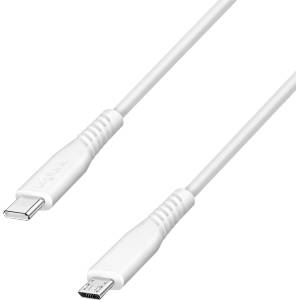 LogiLink Кабел Logilink USB 2.0 Type-C, C/M - micro USB/M, 480 Mbps, 12 W, бял, 2 м