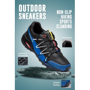 Filling POLO Мъжки туристически обувки 045 - Черни със синьо 988141 (272361_Сив)