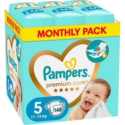 Pampers Памперси Pampers Premium Care 5 XXL Box (11+кг. ) - 148 броя