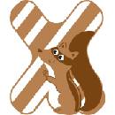 Small Foot drevené písmeno X