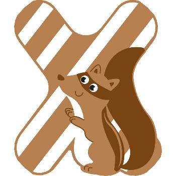 Small Foot drevené písmeno X