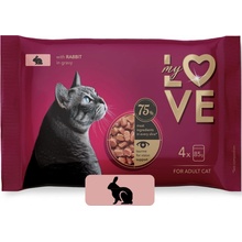 My Love SET pre mačky s kralikom v jemnej omáčke 4 x 85 g