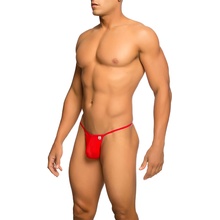 MOB Sheer T-Back Thong Red