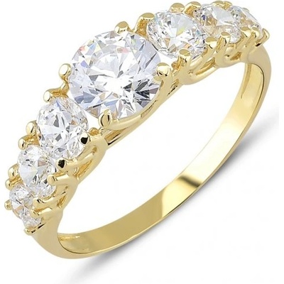 Lillian Vassago Zlatý prsteň so zirkónmi LLV22 GR030