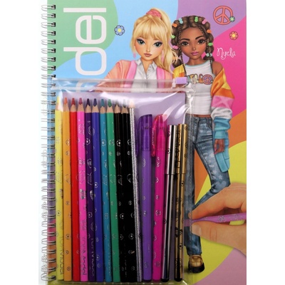 Top Model kreativní omalovánky se samolepkami a psací potřeby