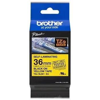 Brother TZeSL661 tape Black on Yellow 36mm (TZESL661)