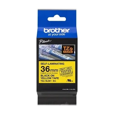 Brother TZeSL661 tape Black on Yellow 36mm (TZESL661)