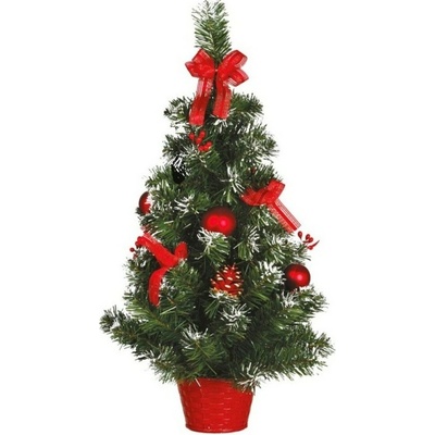 Guirma Vánoční dekorace stromeček s červenými ozdobami 60 cm