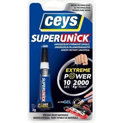 Ceys Superceys Unik gel univerzálne vteřinové lepidlo 3 g