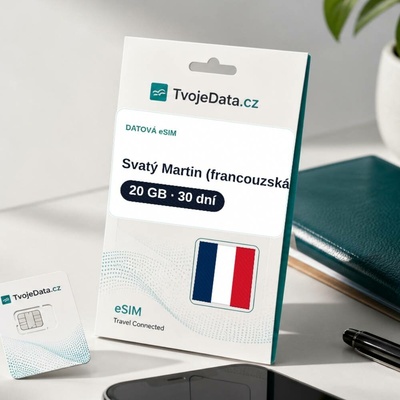 eSIM Svatý Martin (francouzská část) 20 GB / 29 dní