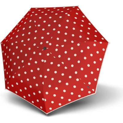Knirps KNIRPS T.020 DOT ART RED - ultraľahký skladací dáždnik