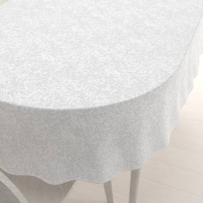 Biante Veľký teflónový oválny obrus TF-032 Venezia biely 240x280 cm