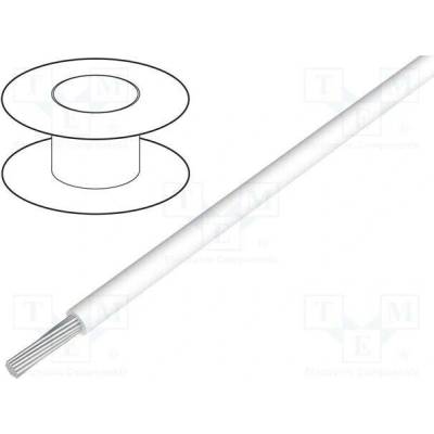 Alpha Wire 2843/19 WH001 Vodič HookUp Wire lanko Cu 26AWG PTFE bílá 250V 305m