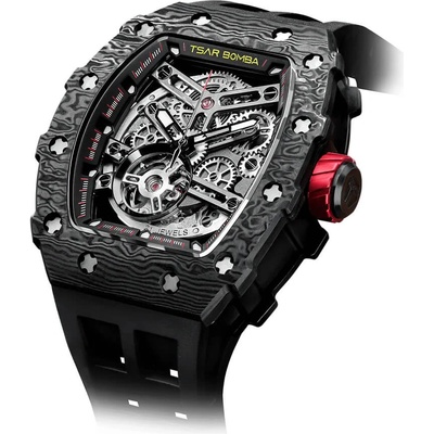 Tsar Bomba Мъжки часовник TSAR BOMBA Carbon Fiber Automatic JYTB8208CFB (JYTB8208CFB)